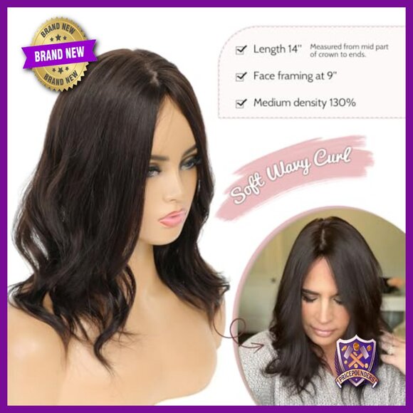 14 Inch Human Hair Topper with Silk Base for Thinning Hair main image 4